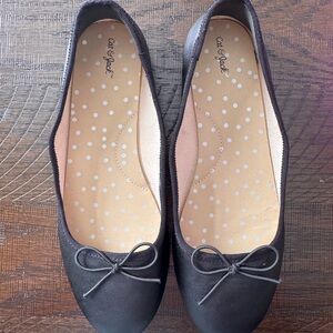 Cat & Jack Black Bow Ballet Flats